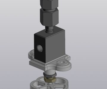 3D модель Стойка под манометр  789.00.000 СБ