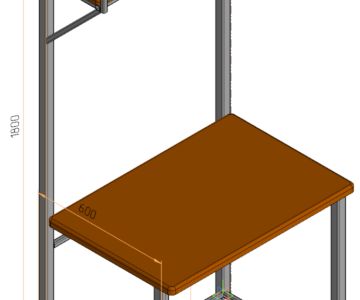 3D модель Игровой стол для ПК (5 типоразмеров)