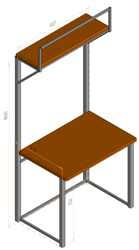 3D модель Игровой стол для ПК (5 типоразмеров)