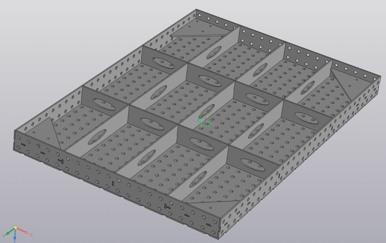 3D модель Стол сварочный 1500х1000х6 мм