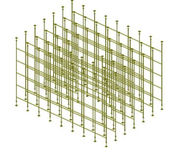 3D модель Строительные леса шагом 1000х1000мм