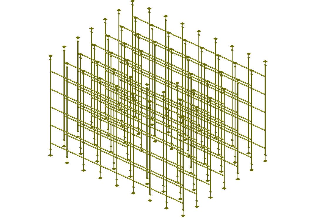 3D модель Строительные леса шагом 1000х1000мм
