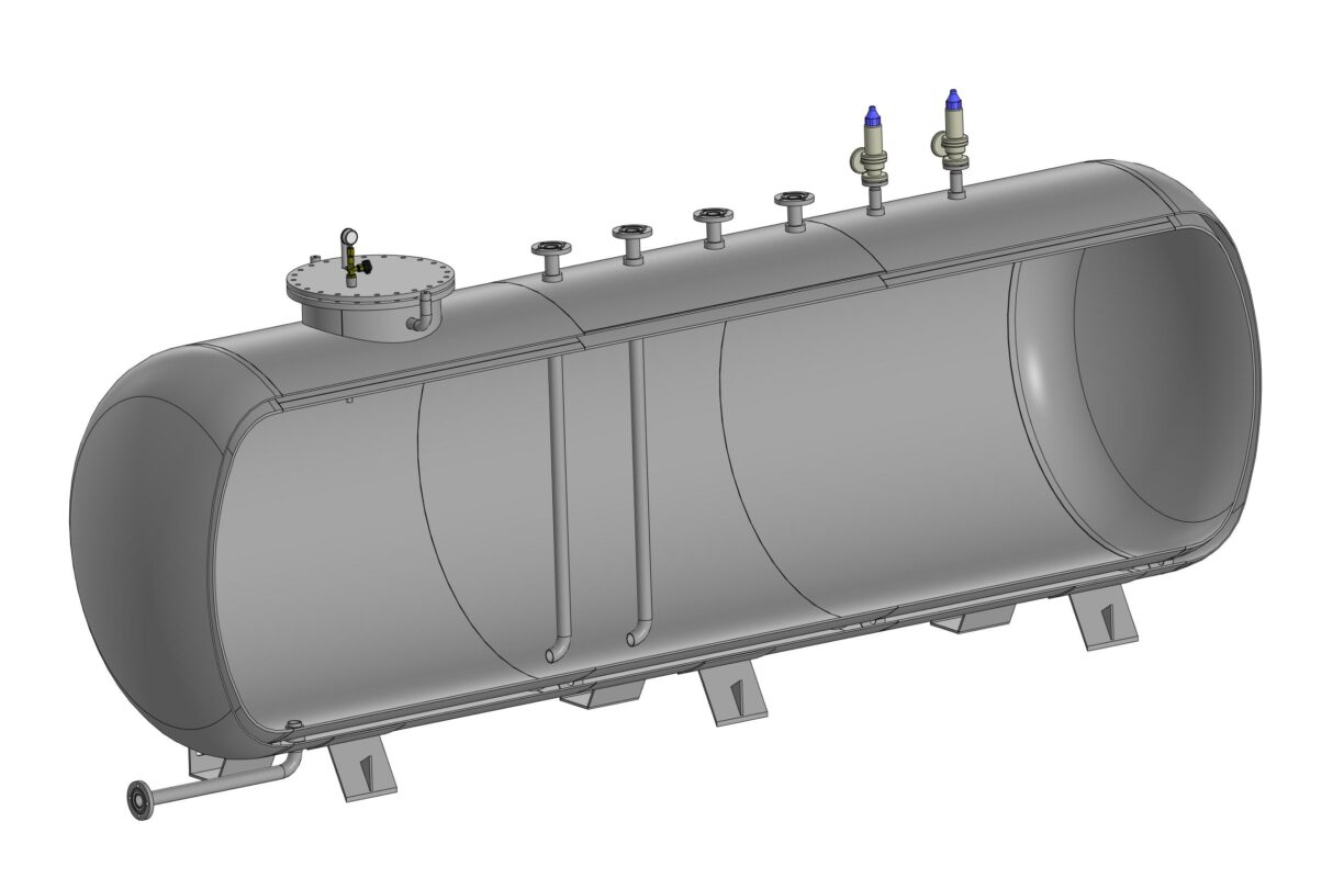 3D модель Резервуар надземный двухстенный  СУГ 10м3
