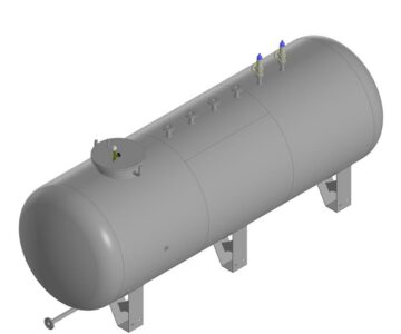 3D модель Резервуар надземный двухстенный  СУГ 10м3