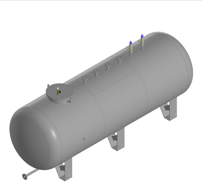 3D модель Резервуар надземный двухстенный  СУГ 10м3