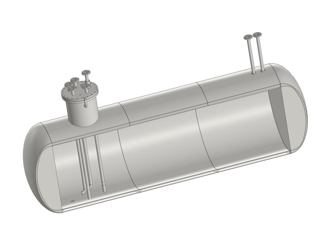 3D модель Резервуар СУГ 10м3 двустенный подземный