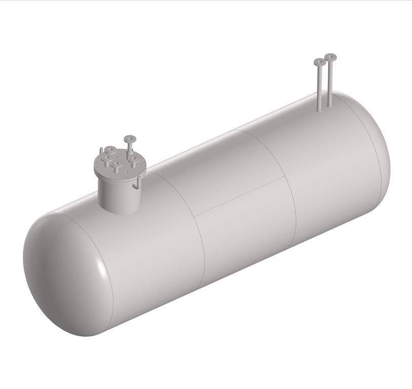 3D модель Резервуар СУГ 10м3 двустенный подземный