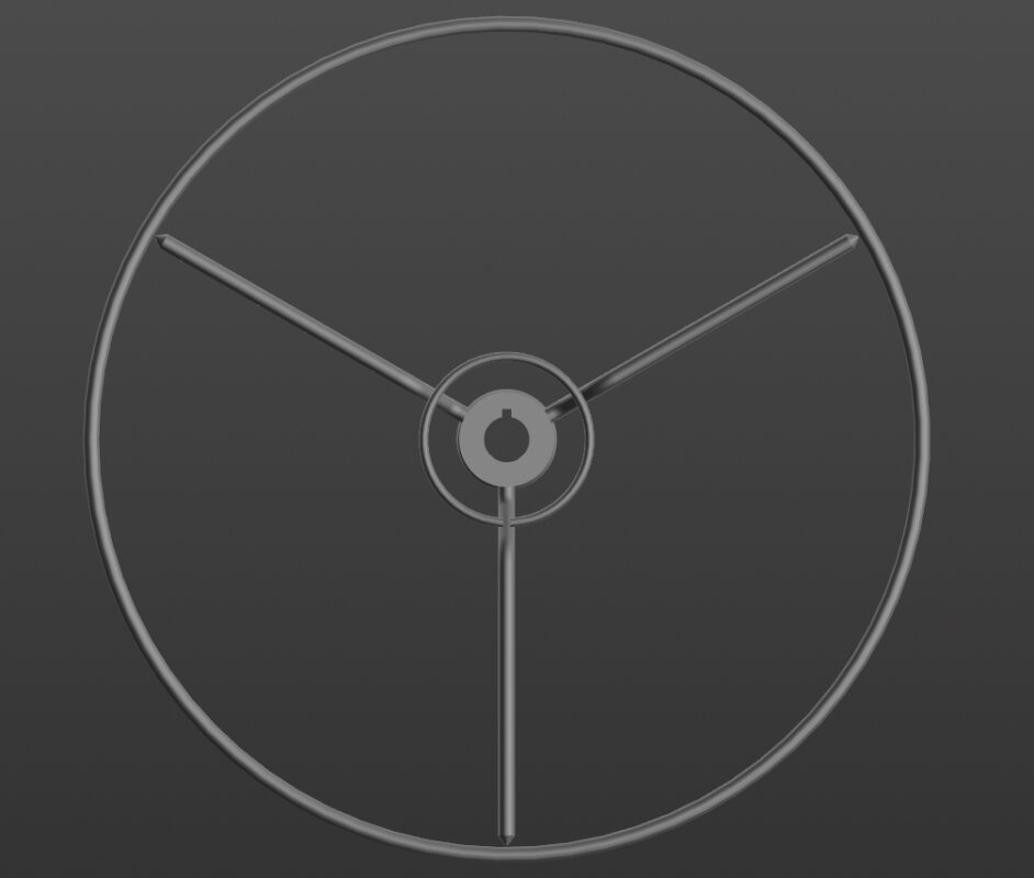 3D модель Каркас рулевого колеса 120-3402020 (ЗИЛ-164)