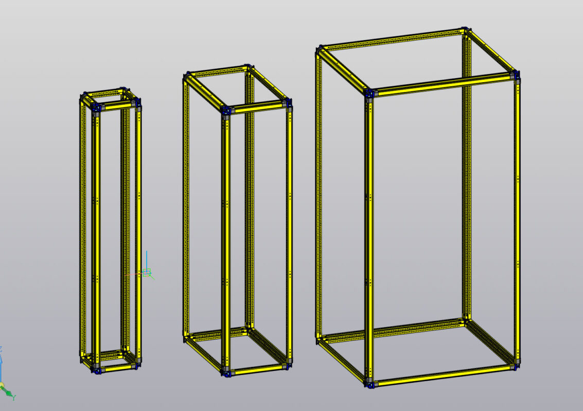 3D модель ABB System pro E Power каркасы 1800мм (часть 1)