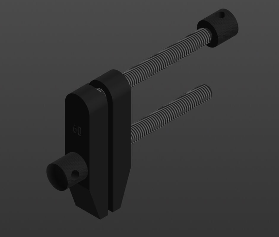 3D модель Струбцины параллельные (параметрическая 3D-сборка с исполнениями, 4 типоразмера)