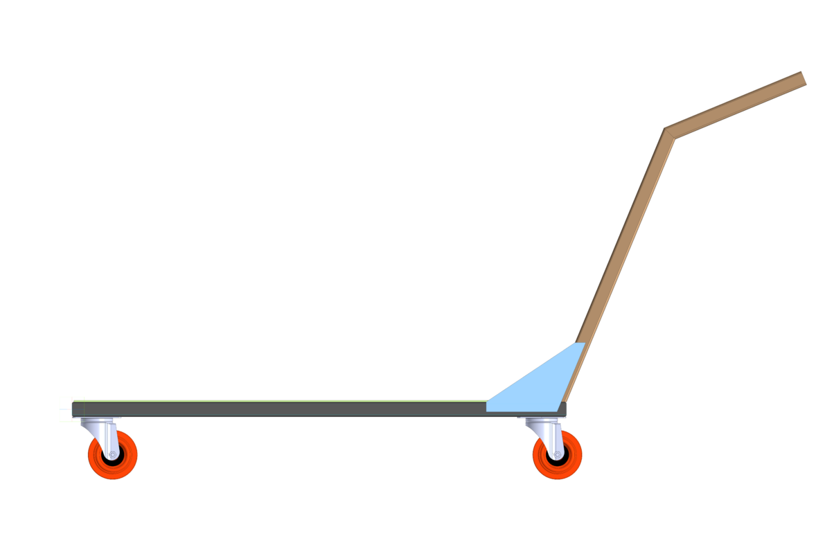 3D модель Тачка 4-х роликовая Т600.00.00