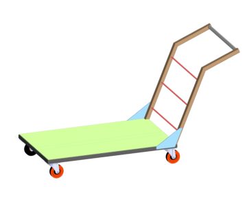 3D модель Тачка 4-х роликовая Т600.00.00