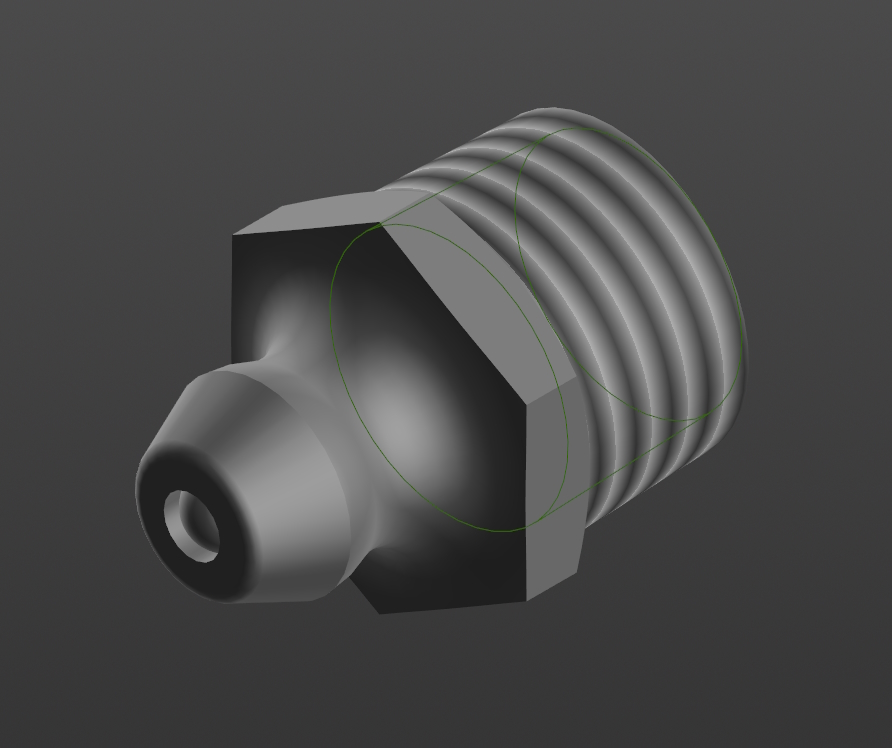 3D модель Тавотница прямая 304814-П (ЗИЛ-164)