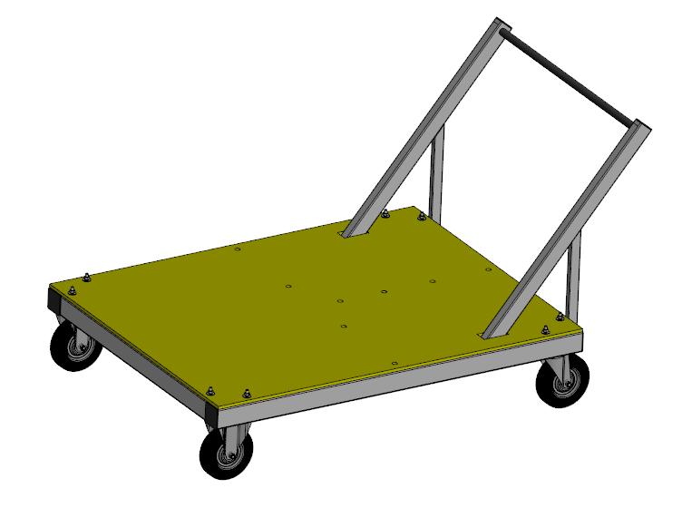 Чертеж Тележка грузовая грузоподъемностью 740 кг