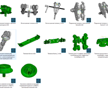 3D модель Коллекция троллей различных конфигураций и типов