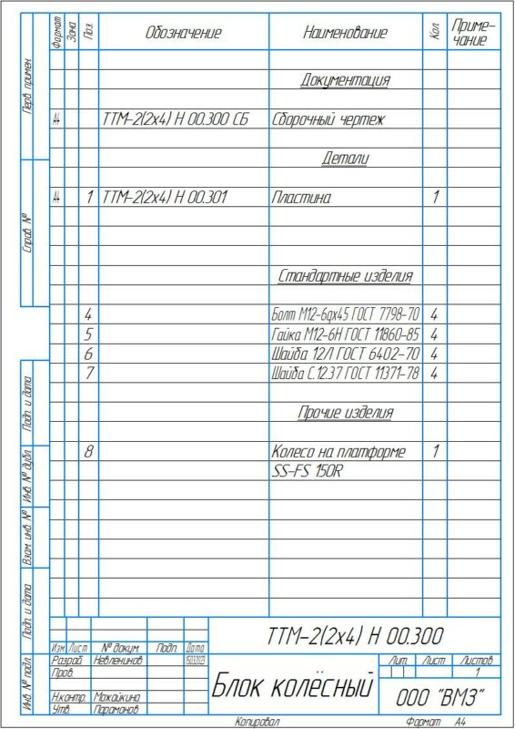 3D модель Тележка 2,0т заниженной высоты Н1 (250мм)