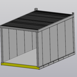 3D модель Вагончик бытовка сборный 3000*6000*3000
