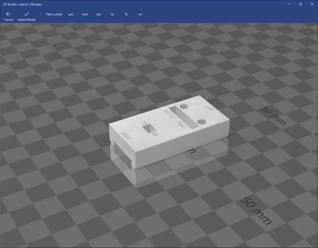 3D модель Корпус для платы CP210x