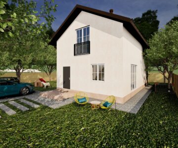 3D модель Полутораэтажный жилой дом 108 м2