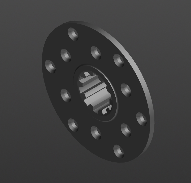 3D модель Ступица ведомого диска сцепления 150В-1601142 (ЗИЛ-164)