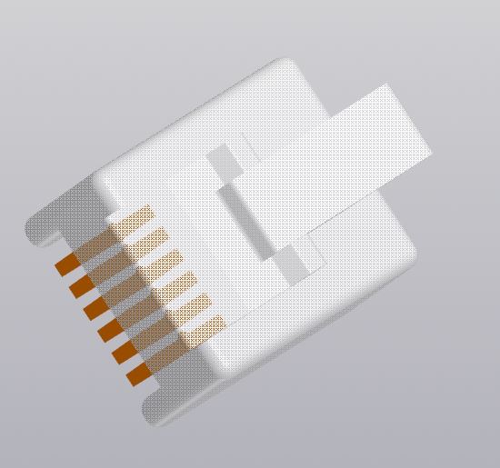 3D модель Вилка RJ-12 6P6C