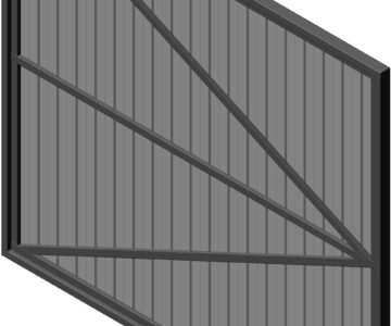 3D модель Ворота распашные, без калитки 4600