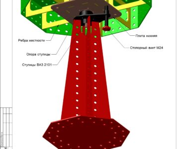 3D модель Восьмигранный сварочный стол 750х750