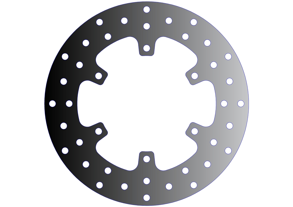 Чертеж Задний тормозной диск мотоцикла Yamaha TDM 850