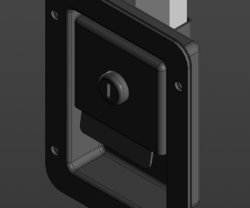 3D модель Замок врезной клавишный с ключом