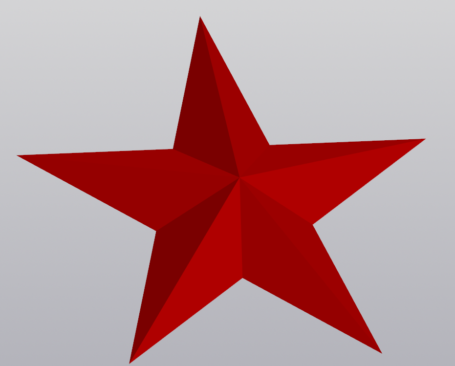 3D модель Звезда пятиконечная объемная