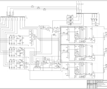 Чертеж Управляемый выпрямитель на тиристорах в электроприводе