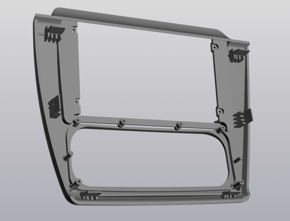 3D модель Переходная рамка 9-дюймовой магнитолы для а/м Chrysler Sebring, Dodge Stratus, Volga Siber