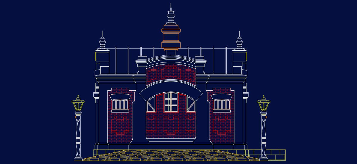 3D модель 3D Модель здания ламповой при железной дороге