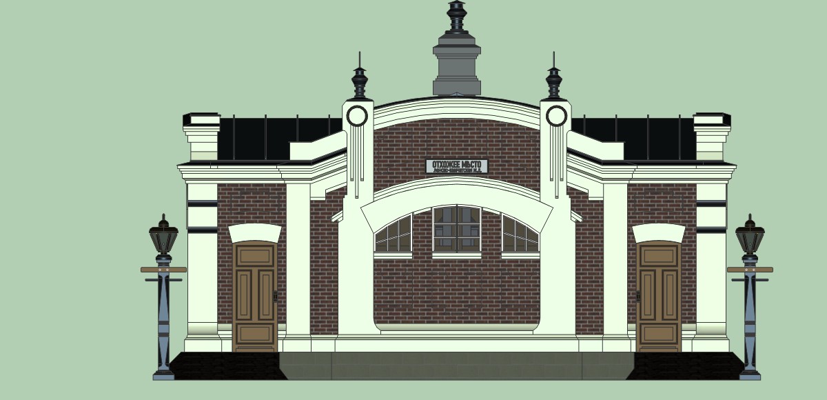 3D модель 3D Модель здания ламповой при железной дороге