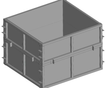 3D модель Форма(опалубка) для заливки фундаментного блока
