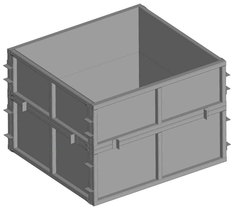 3D модель Форма(опалубка) для заливки фундаментного блока