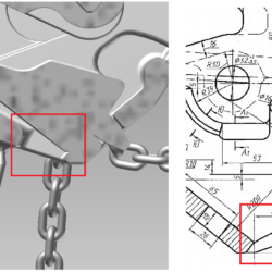 Чертеж Модель автосцепного устройства грузовых вагонов