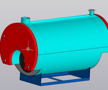 Чертеж Котёл водогрейный КВа 200