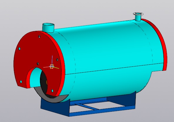 Чертеж Котёл водогрейный КВа 200