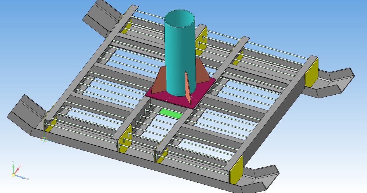 3D модель Модель передвижной опоры ЛЭП