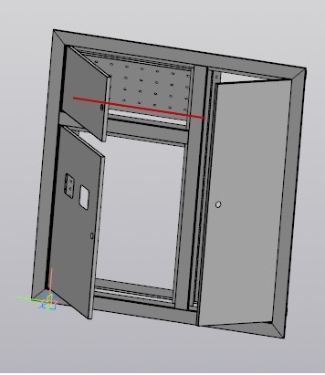 Чертеж Щит этажный 1000х960х200