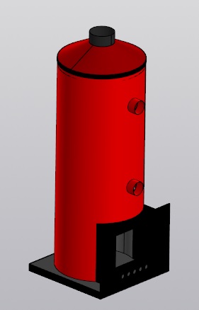 Чертеж Котёл водогрейный 80 квт