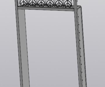 Чертеж Лифтовой портал 1360х3000х345 мм