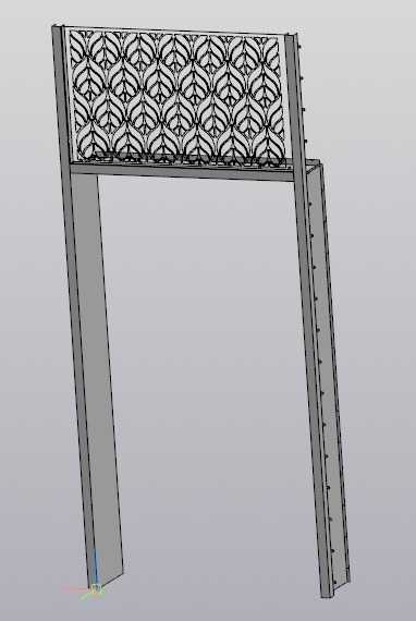 Чертеж Лифтовой портал 1360х3000х345 мм