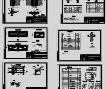 Чертеж Ограда металлическая из сетчатых панелей с распашными воротами и калиткой