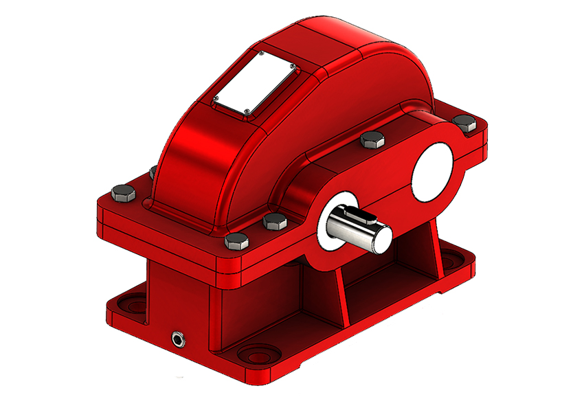 3D модель Редуктор цилиндрический одноступенчатый U=2.4