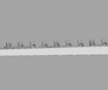 3D модель Гребенка блюзовой гармоники на 10 и 13 отверстий с двойными уклонами.