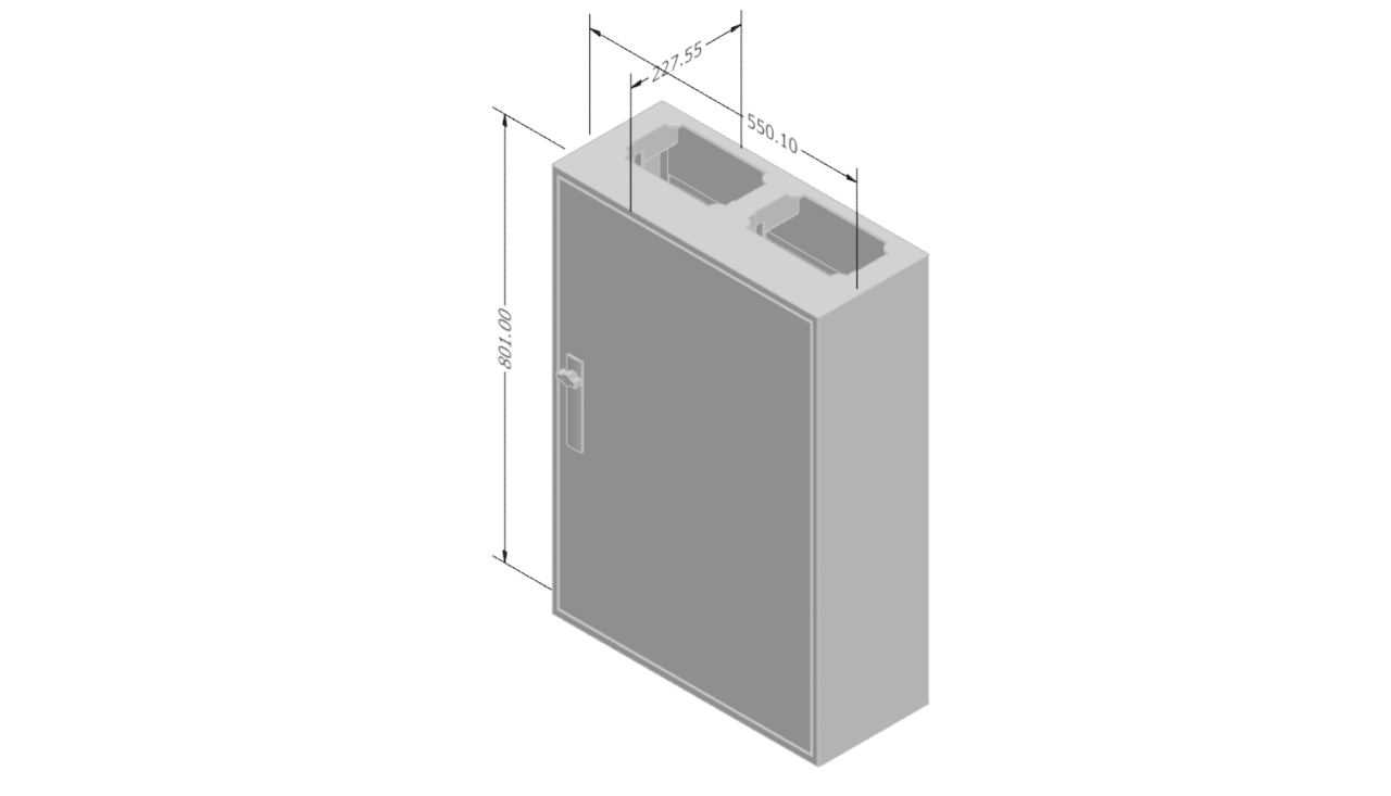 3D модель Электротехнический навесной шкаф Eaton EWK G25_31