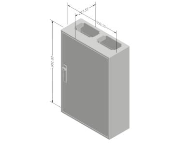 3D модель Электротехнический навесной шкаф Eaton EWK G25_31