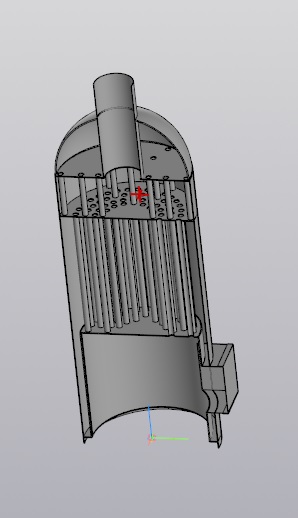 Чертеж Котёл водогрейный ПГ-300
